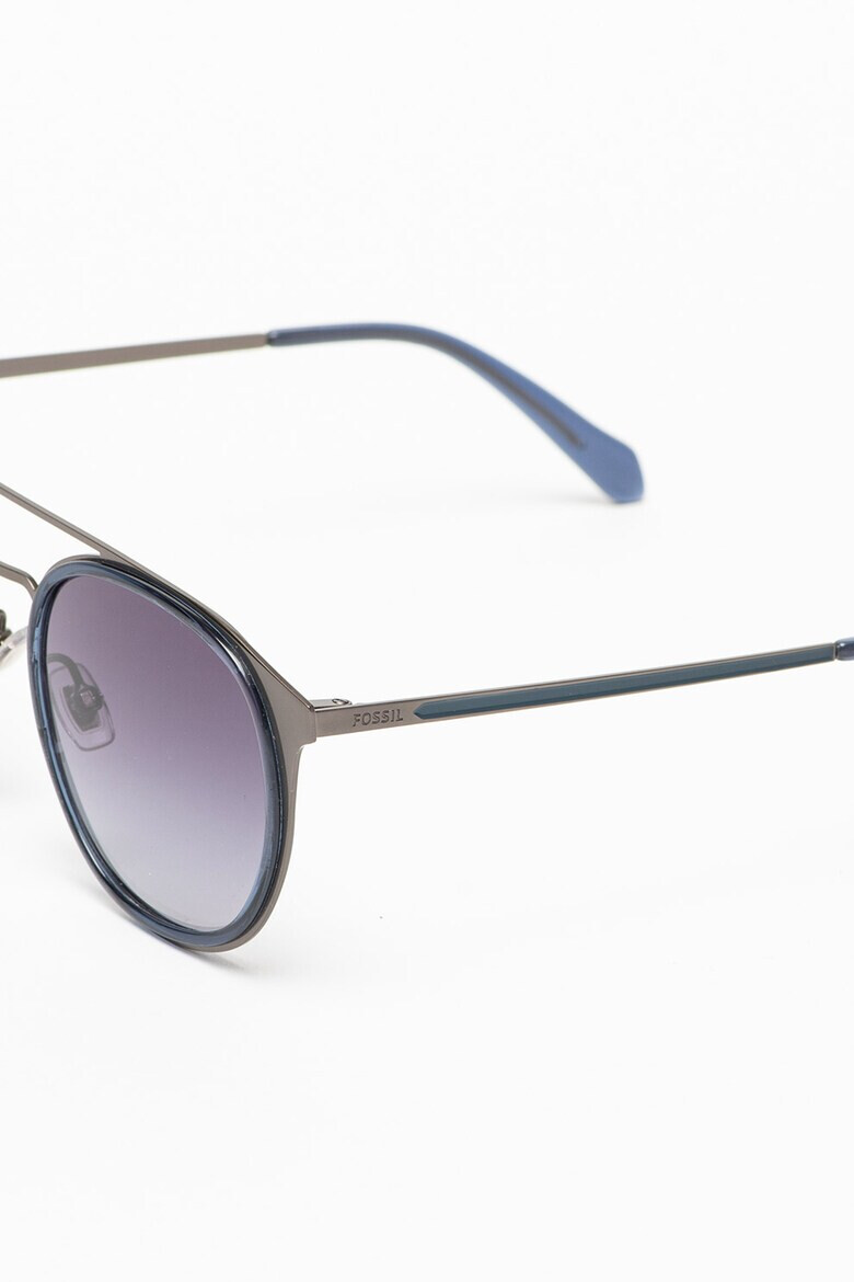 Fossil Унисекс овални слънчеви очила Aviator с градиента - Pepit.bg