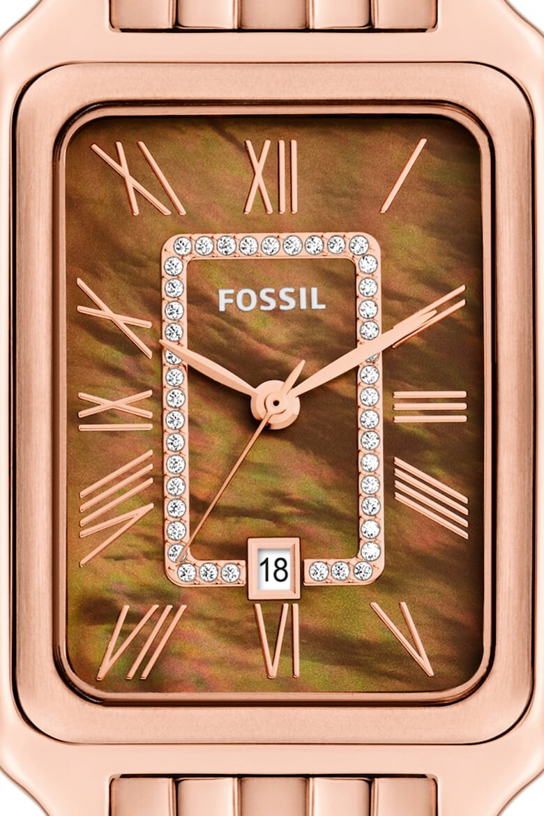Fossil Правоъгълен часовник от неръждаема стомана - Pepit.bg