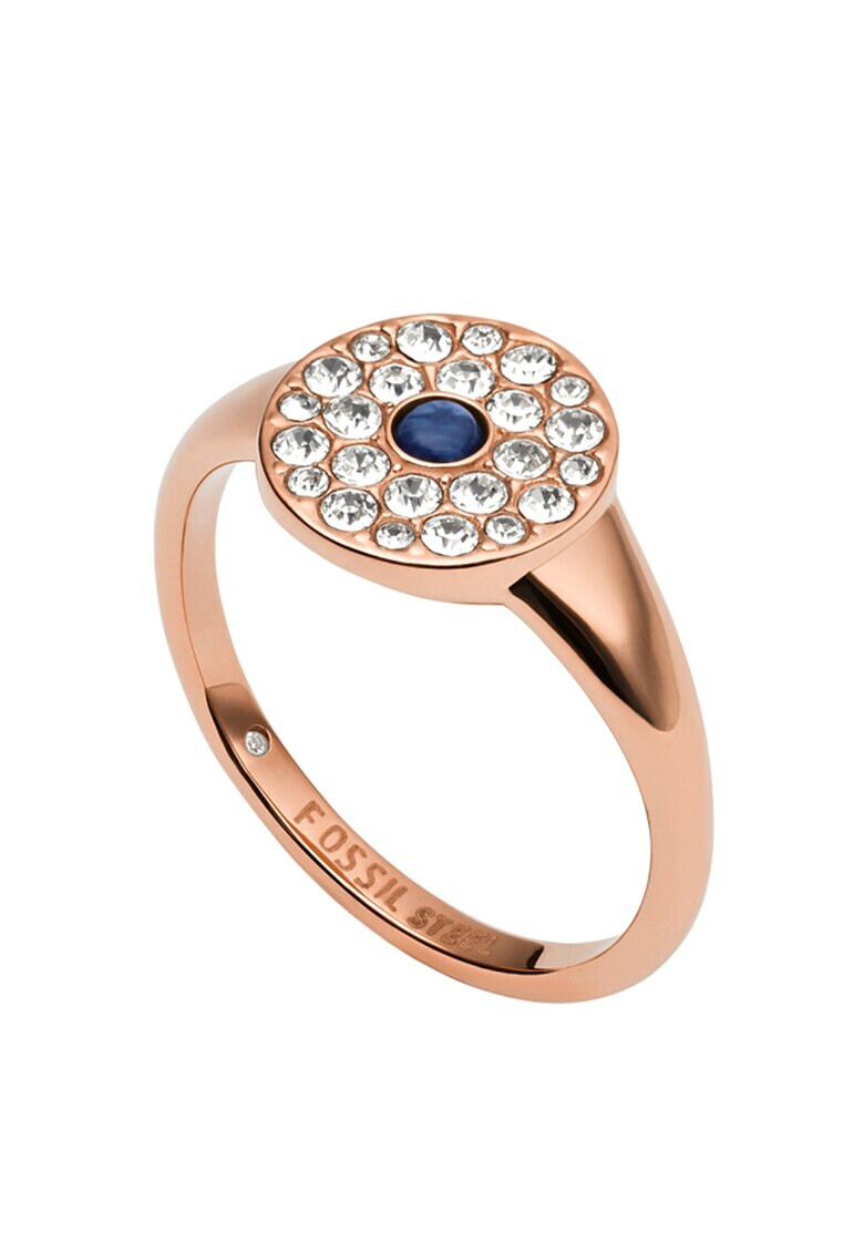Fossil Пръстен от инокс с кристали Swarovski - Pepit.bg
