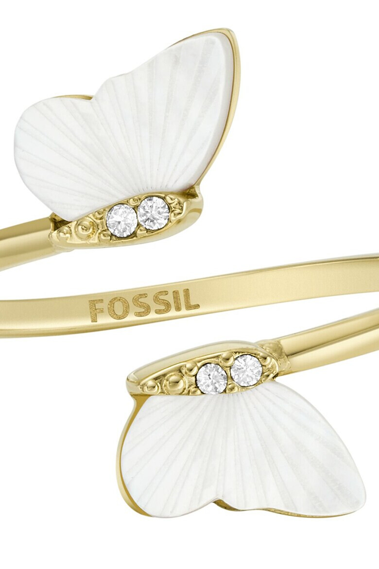 Fossil Пръстен от неръждаема стомана със седеф - Pepit.bg