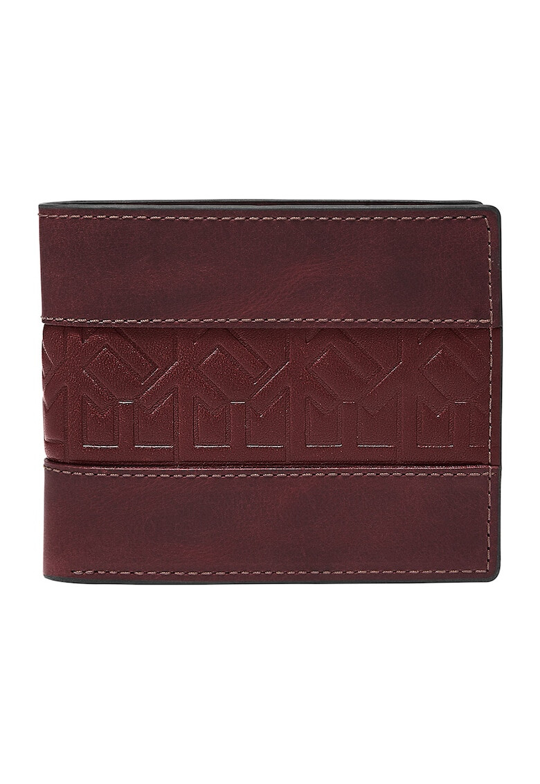 Fossil Релефен кожен портфейл Everett - Pepit.bg