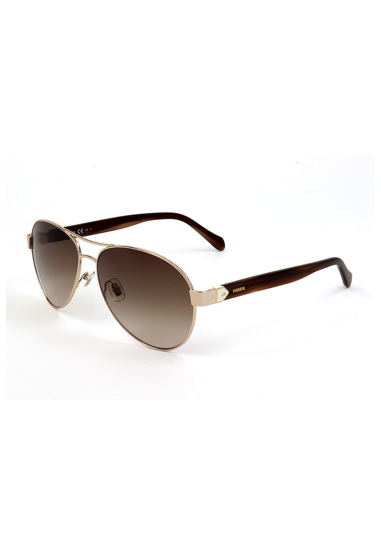 Fossil Слънчеви очила Aviator с лого - Pepit.bg