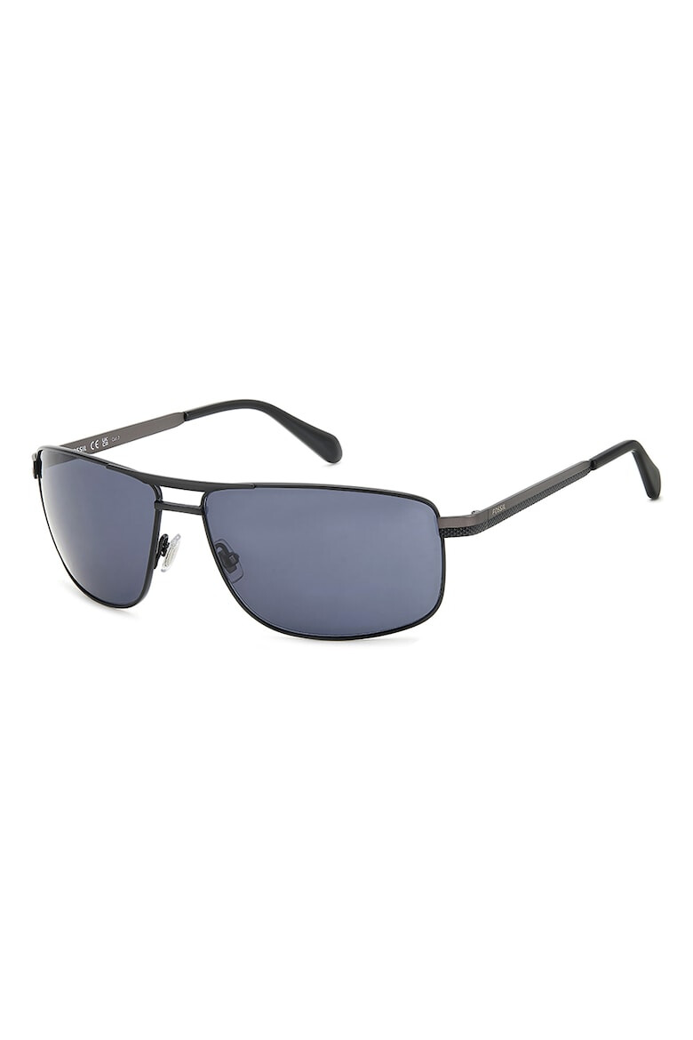 Fossil Слънчеви очила Square Aviator - Черен - Pepit.bg