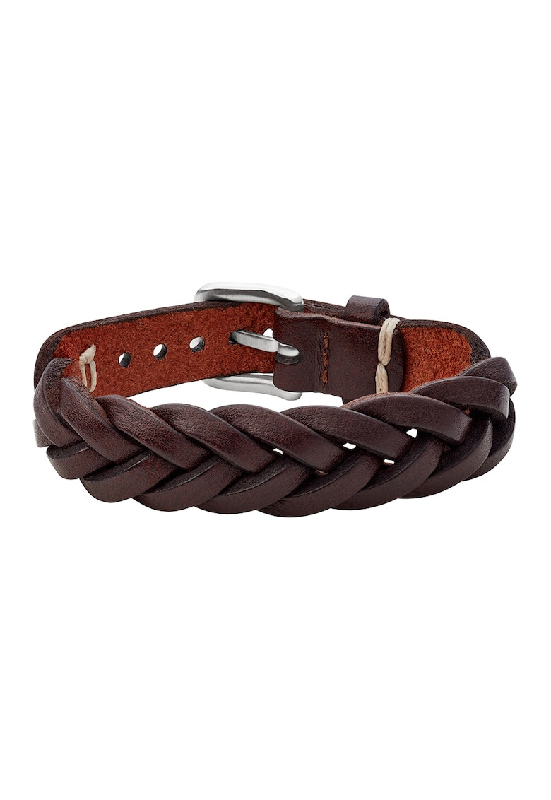 Fossil Сплетена кожена гривна - Pepit.bg