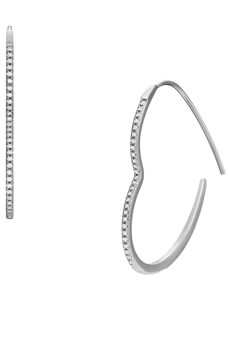 Fossil Сърцевидни обеци тип халки - Pepit.bg