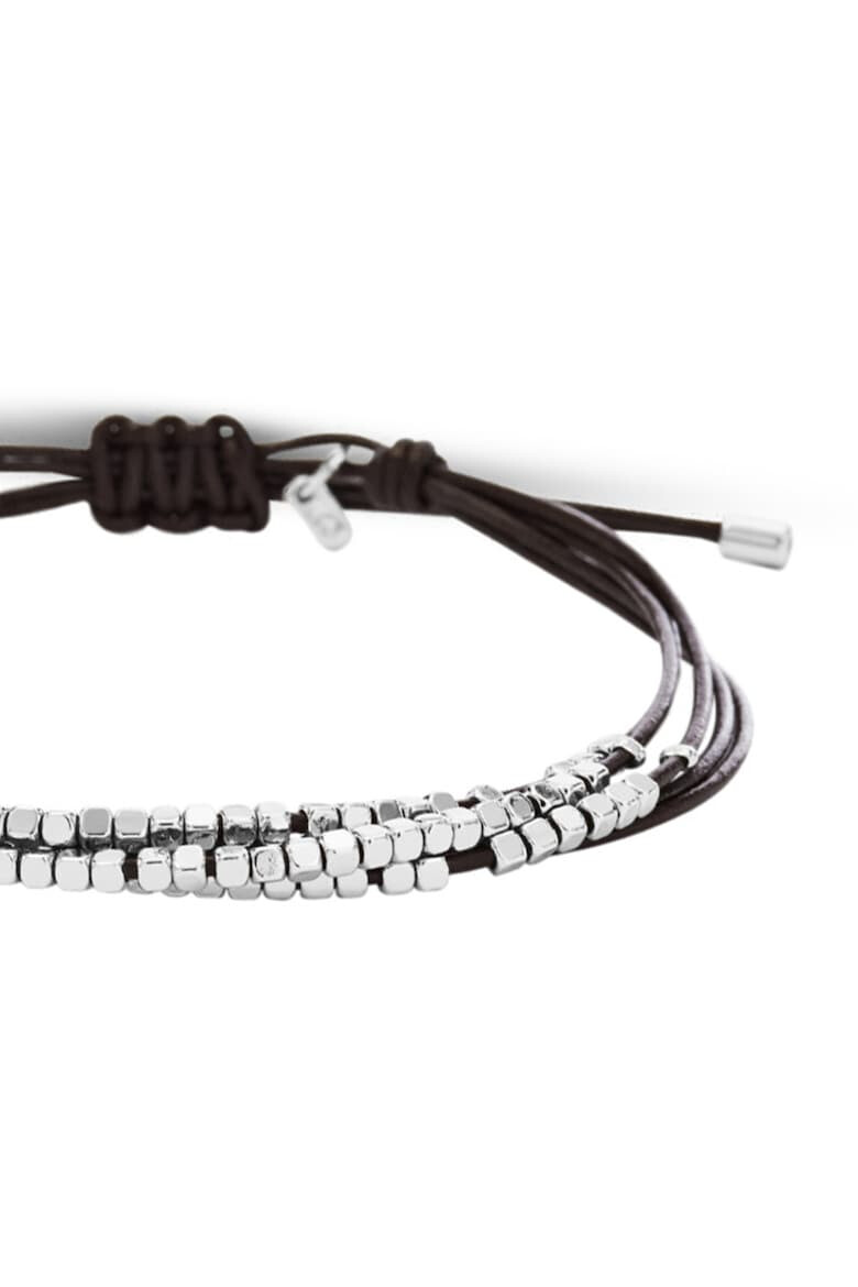Fossil Тъмнокафява кожена гривна - Pepit.bg