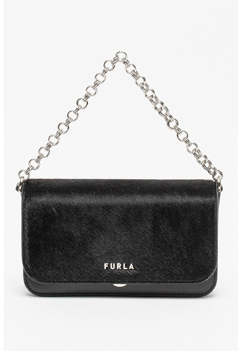 Furla Чанта Splendida с кожа с косъм - Pepit.bg
