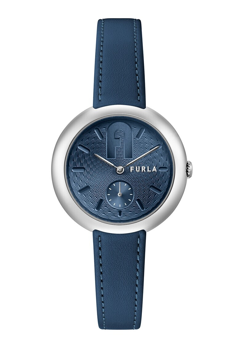 Furla Иноксов часовник с кожена каишка - Pepit.bg