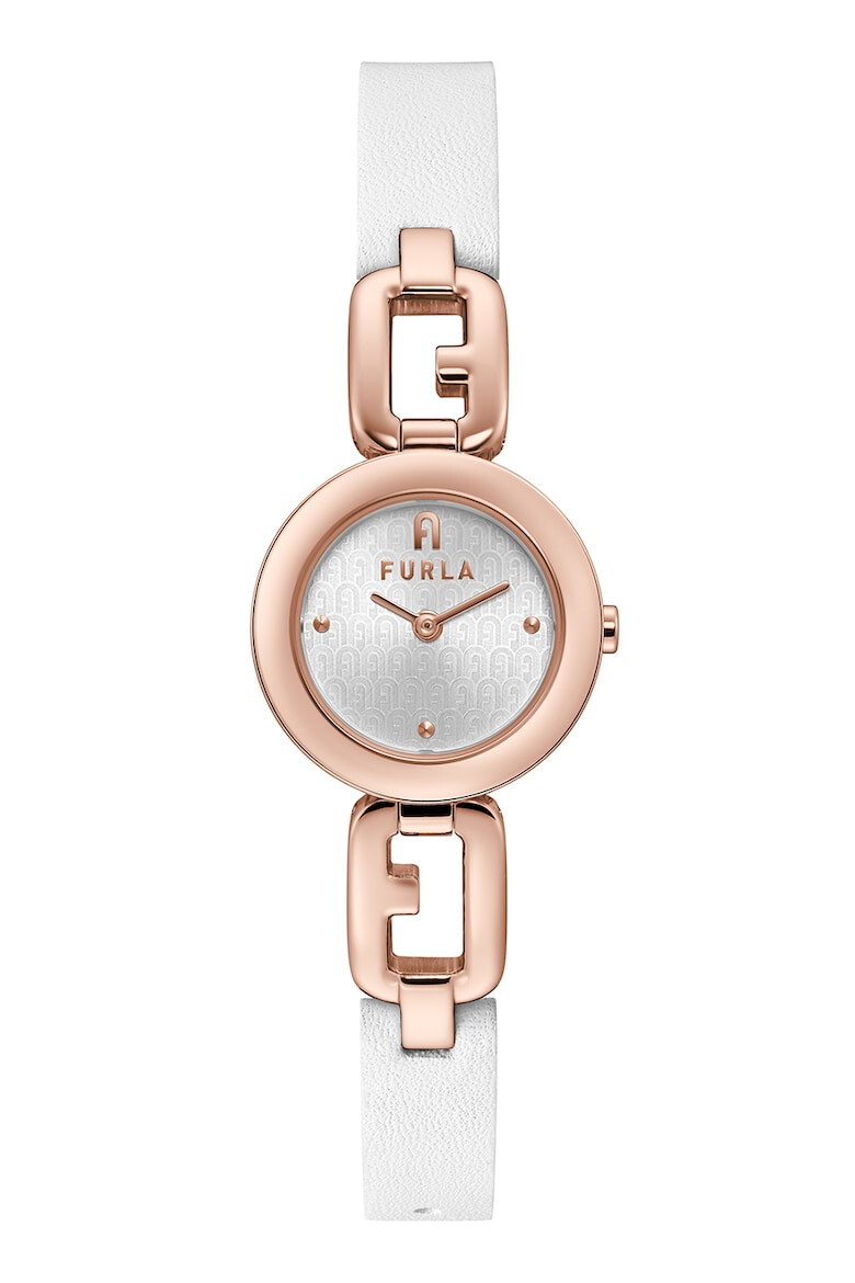 Furla Иноксов часовник с кожена каишка - Pepit.bg