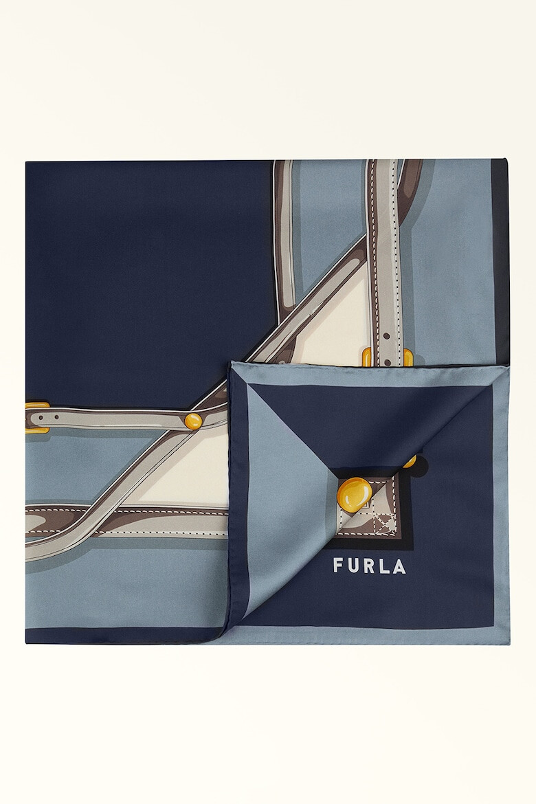 Furla Копринен шал Tortona Carre' - Pepit.bg