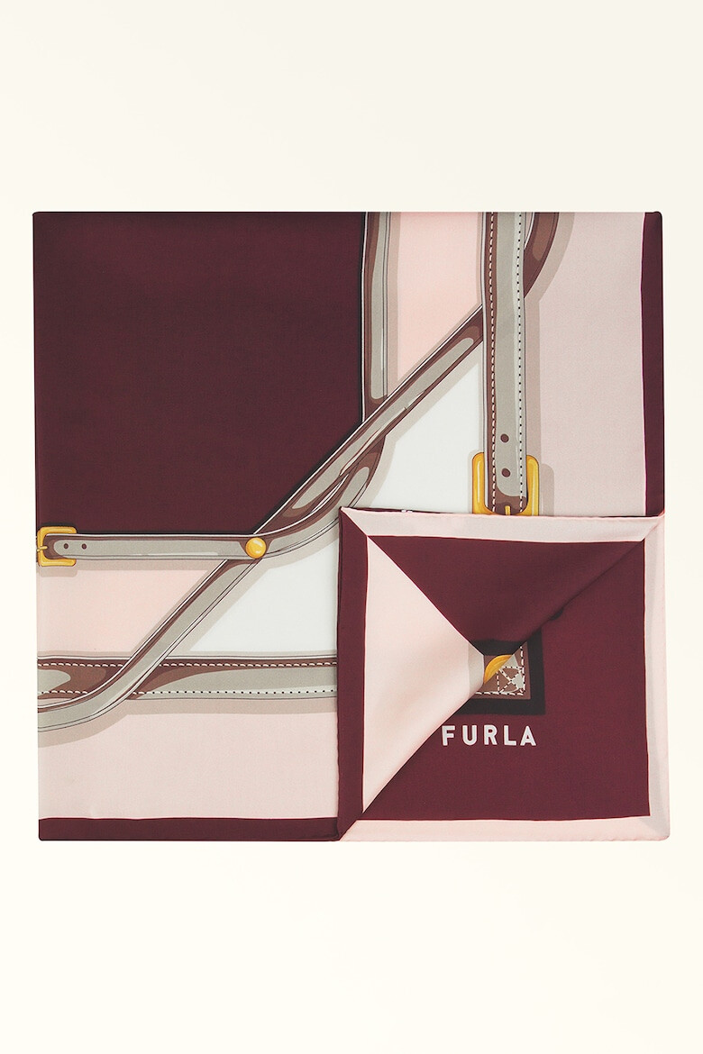 Furla Копринен шал Tortona Carre' - Pepit.bg