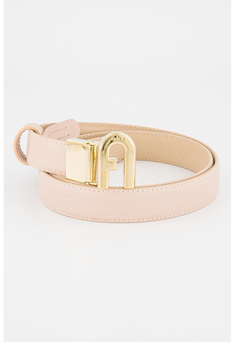Furla Кожен колан с тока с лого - Pepit.bg