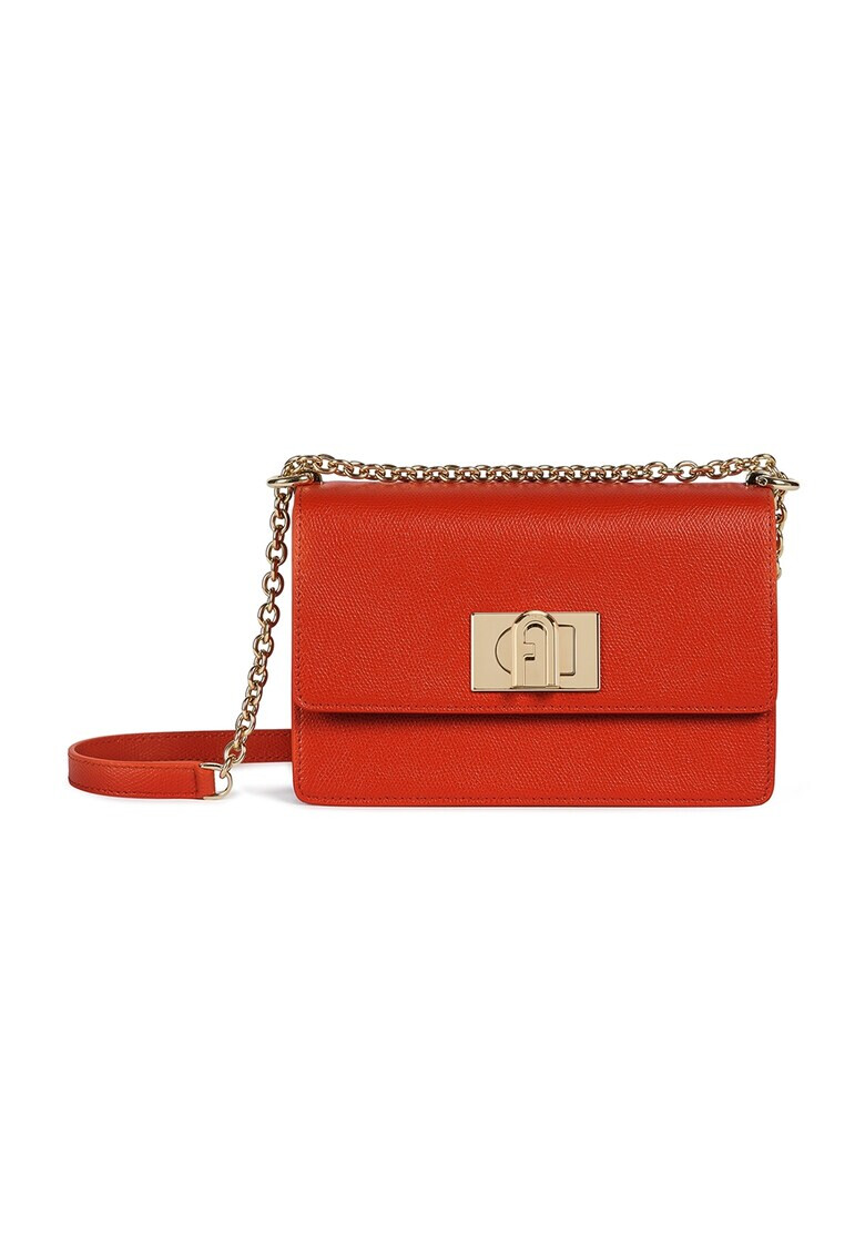 Furla Кожена чанта Bafkaco с презрамка с верижка - Pepit.bg