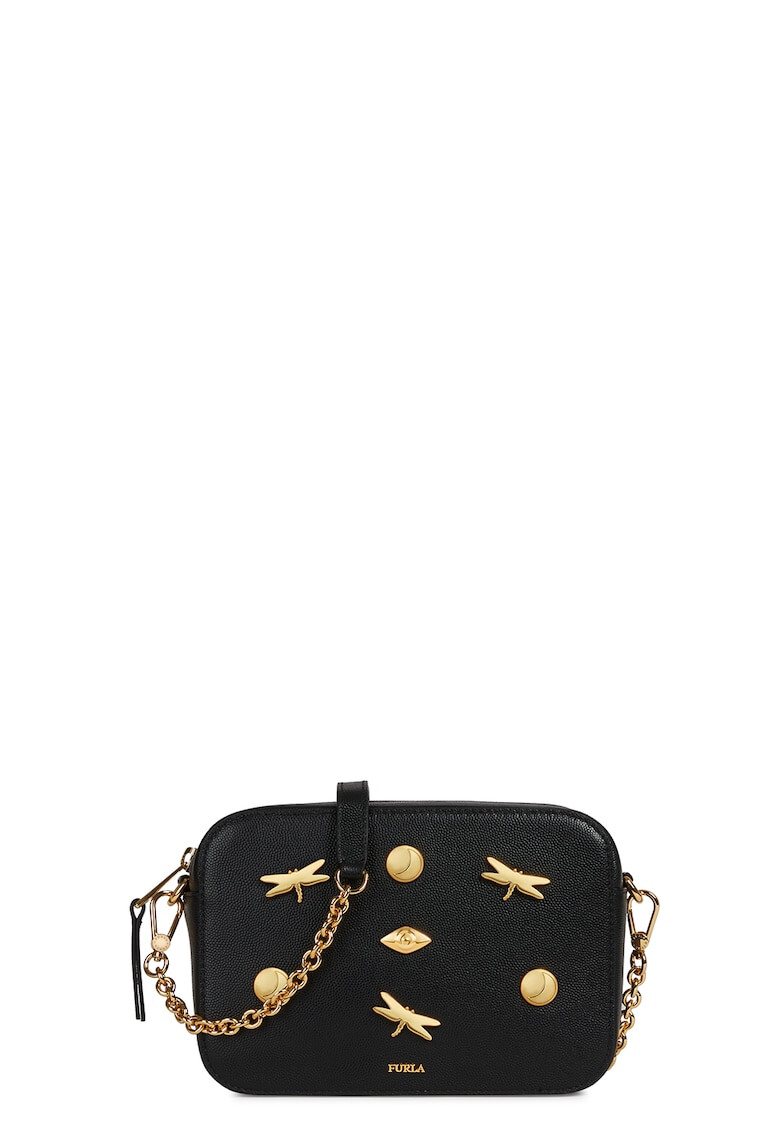 Furla Кожена чанта Brava с апликации - Pepit.bg