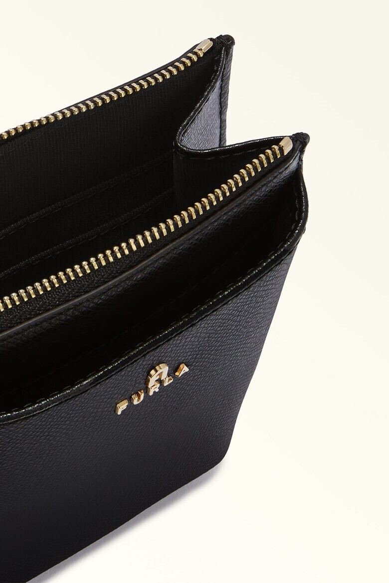 Furla Кожена чанта Camelia с лого - Pepit.bg
