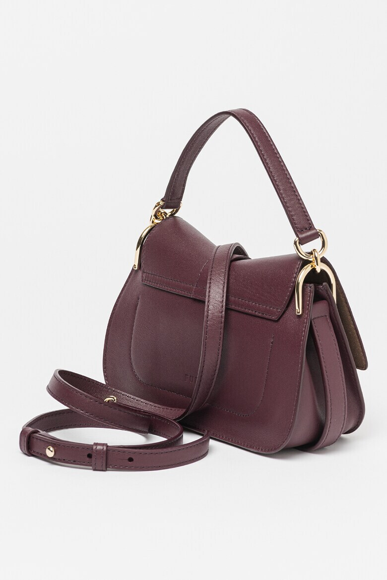 Furla Кожена малка чанта Flow с дръжка отгоре - Pepit.bg