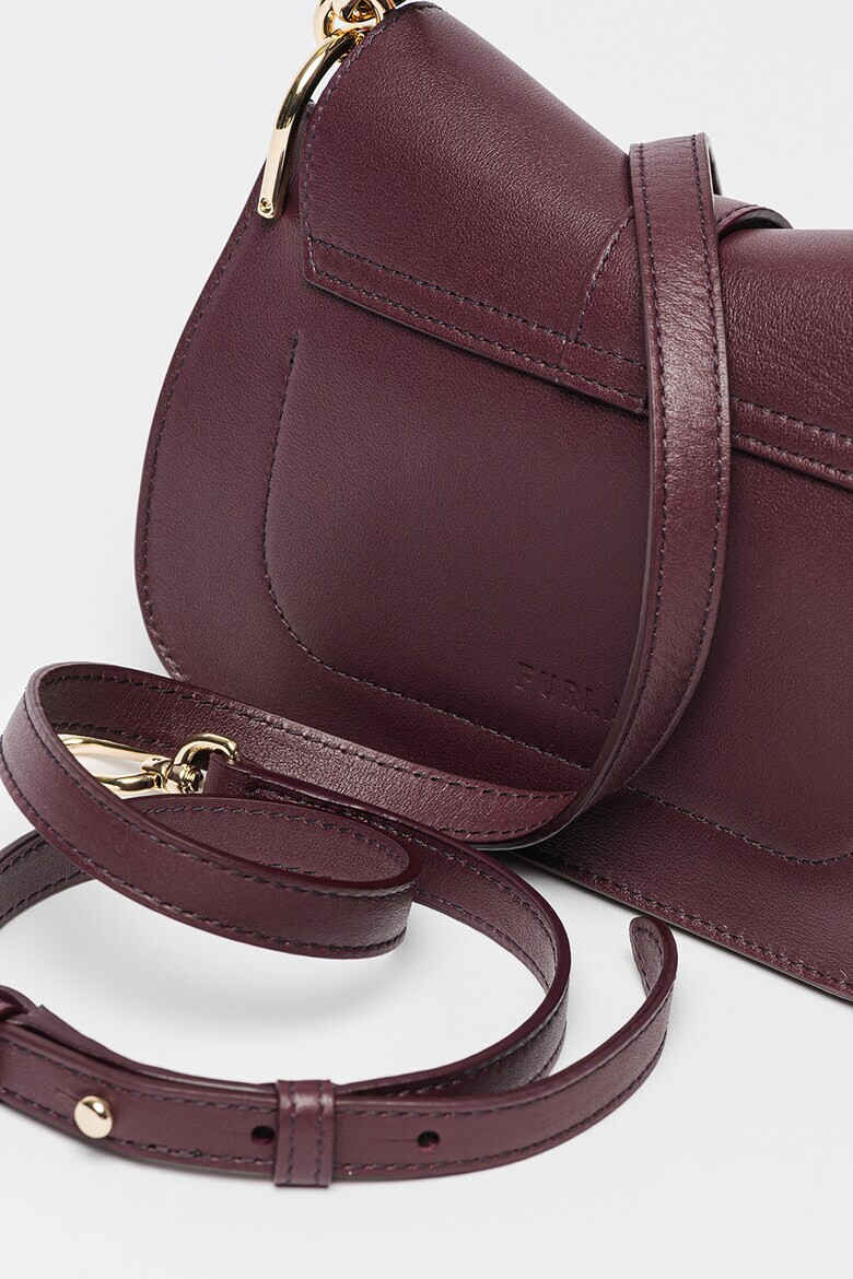 Furla Кожена малка чанта Flow с дръжка отгоре - Pepit.bg