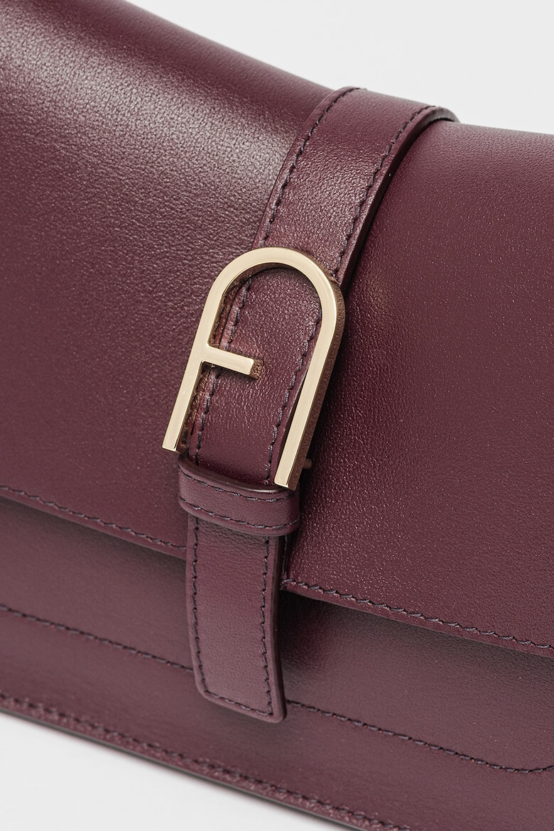 Furla Кожена малка чанта Flow с дръжка отгоре - Pepit.bg