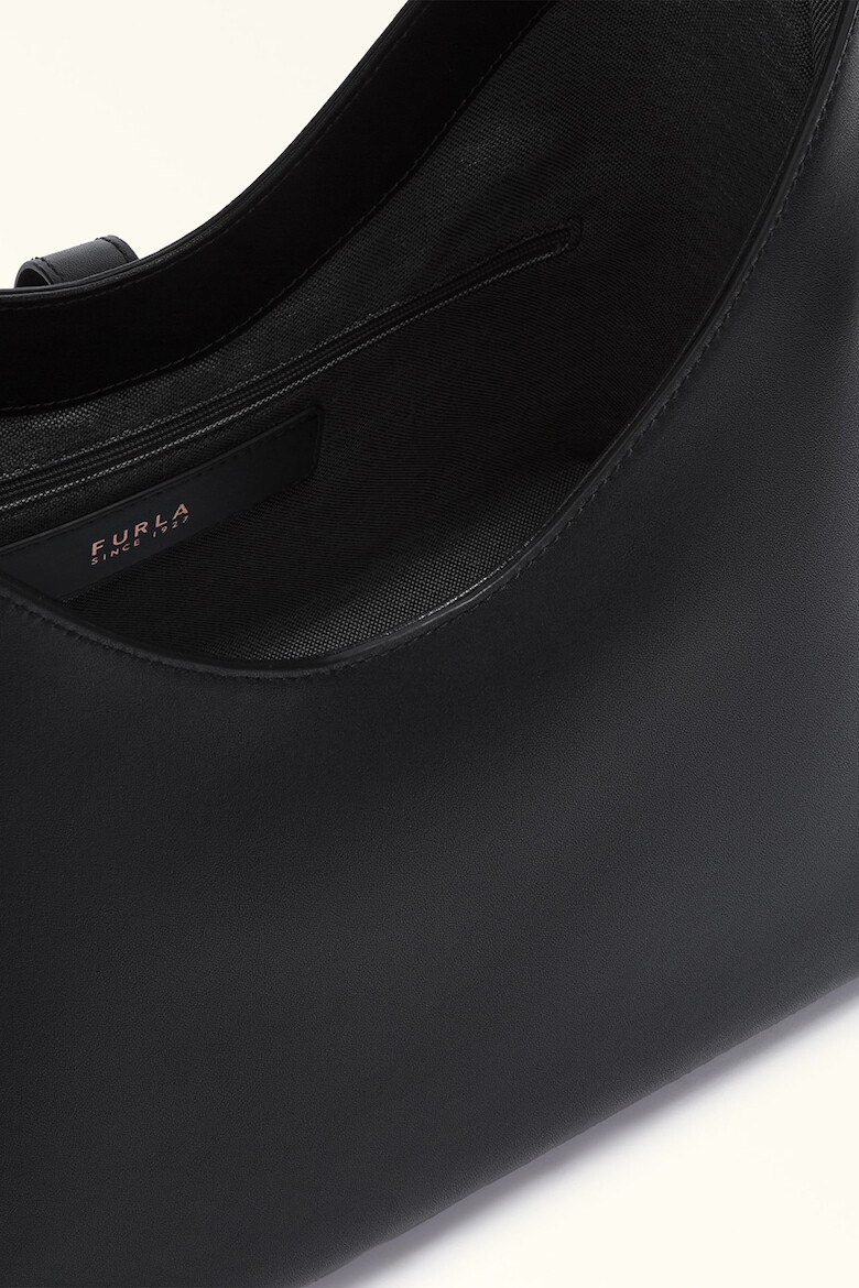 Furla Кожена чанта Хобо Goccia - Черен - Pepit.bg
