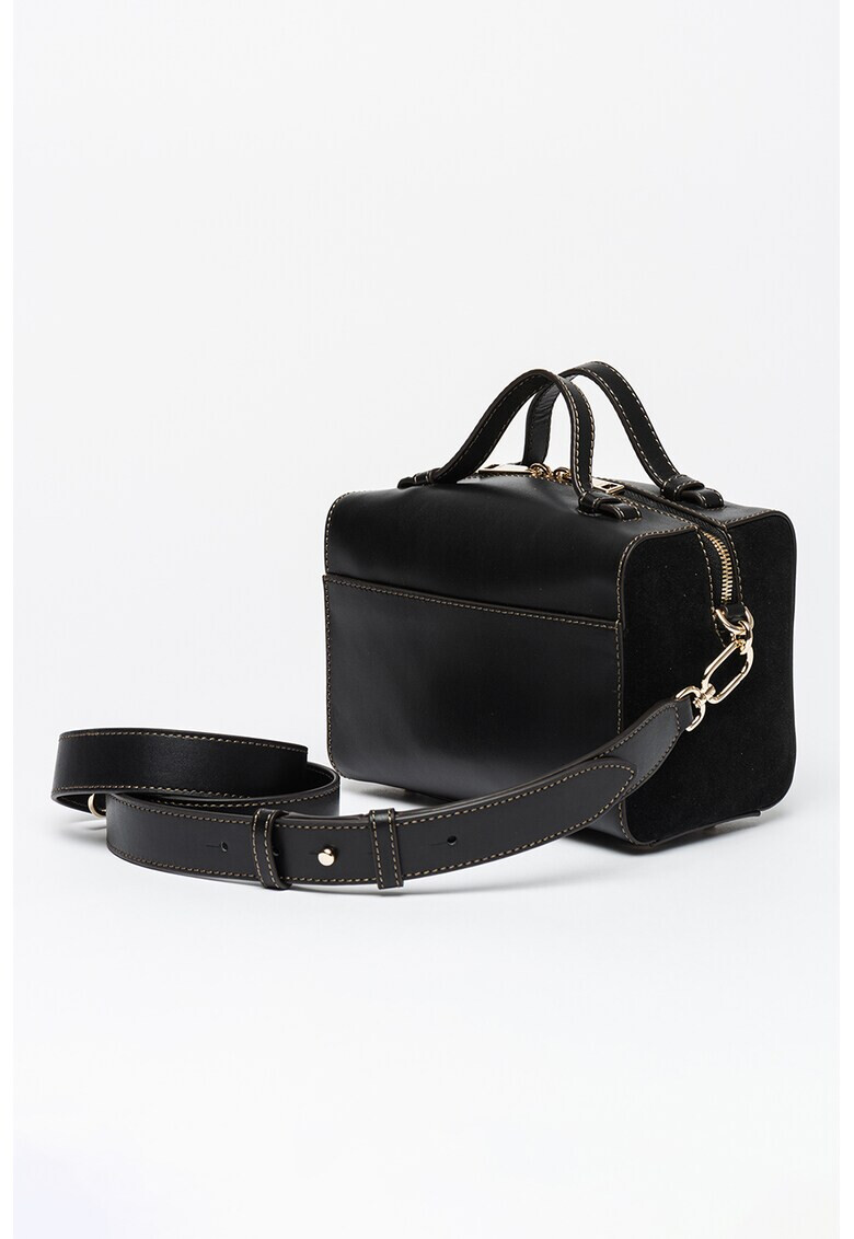 Furla Кожена чанта Miastella с велур - Pepit.bg