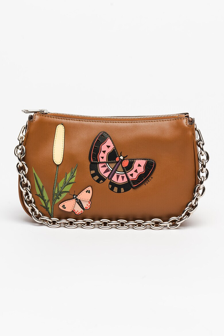 Furla Кожена чанта Moon с пеперуди - Pepit.bg