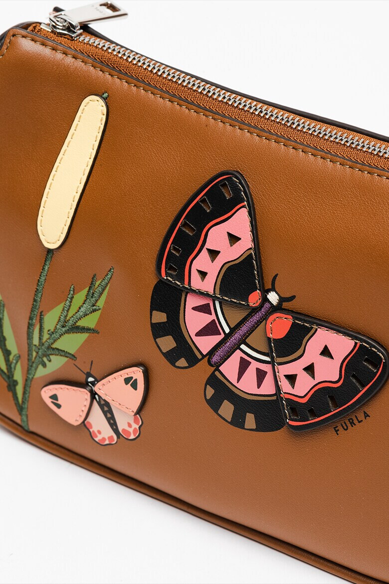 Furla Кожена чанта Moon с пеперуди - Pepit.bg