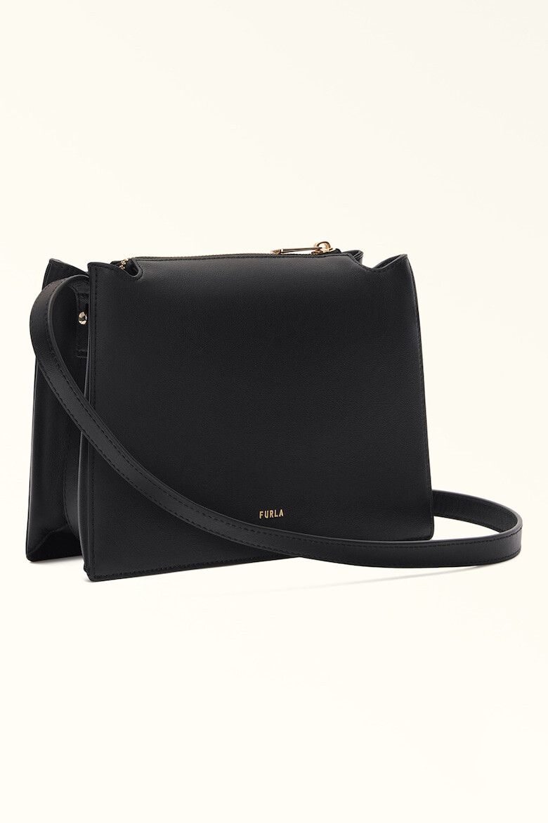 Furla Кожена чанта Nuvola S - Черен - Pepit.bg