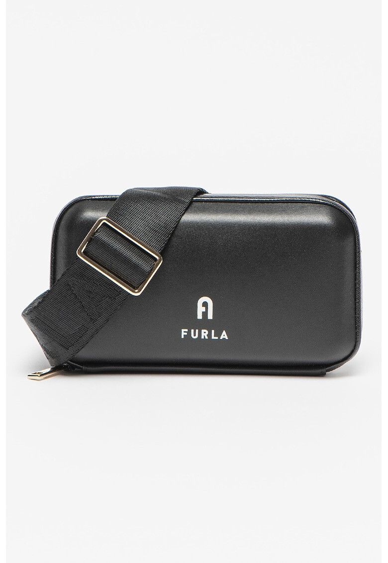 Furla Кожена чанта през рамо Iris с лого - Pepit.bg