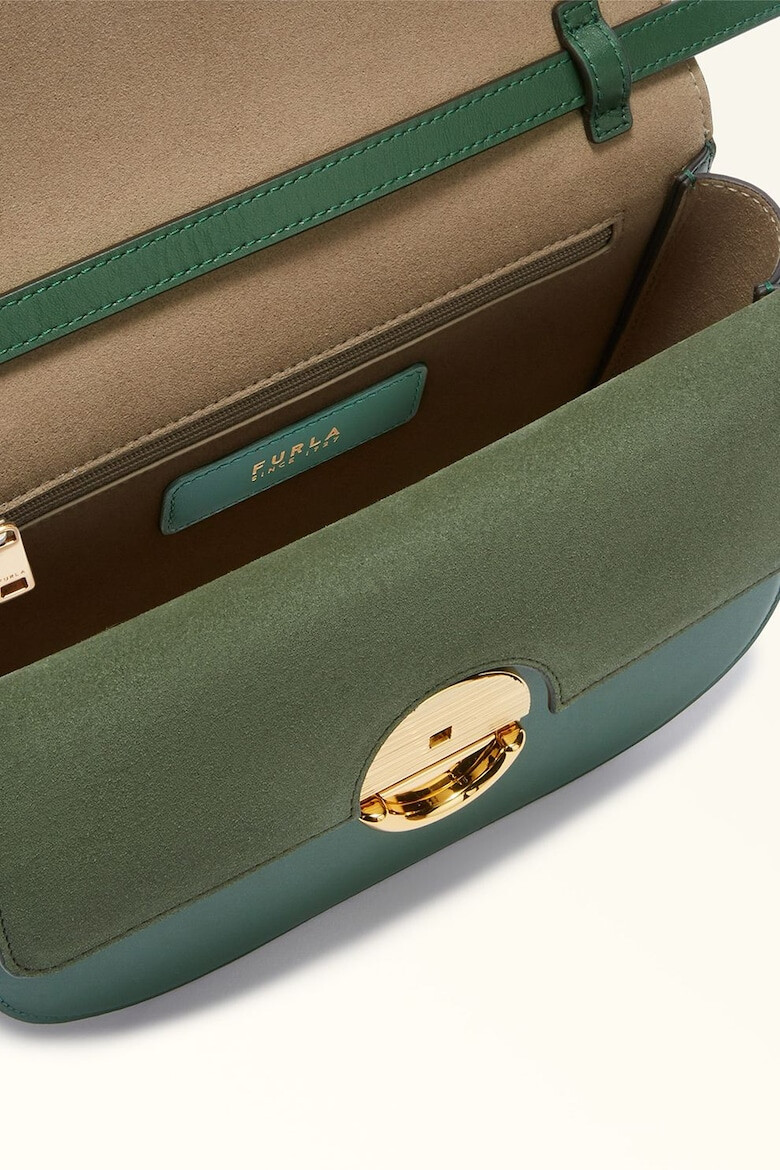Furla Кожена чанта през рамо Sfera - Зелен - Pepit.bg