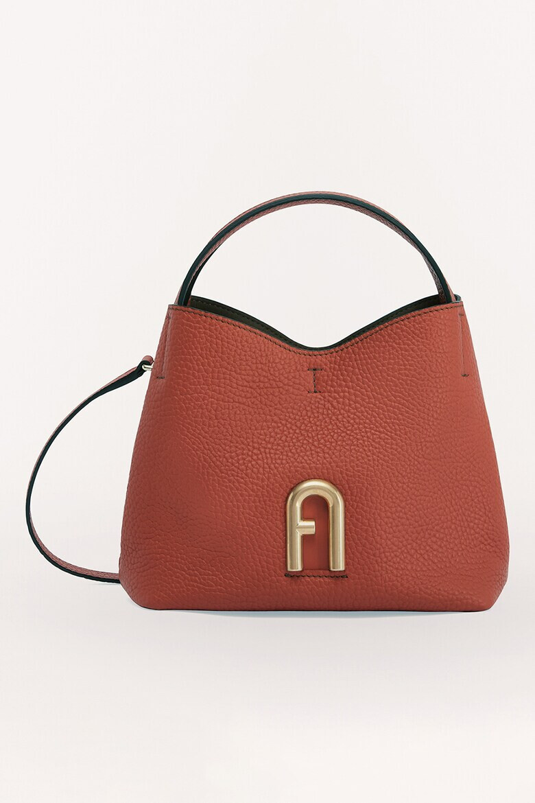 Furla Кожена чанта Primula с релеф - Pepit.bg