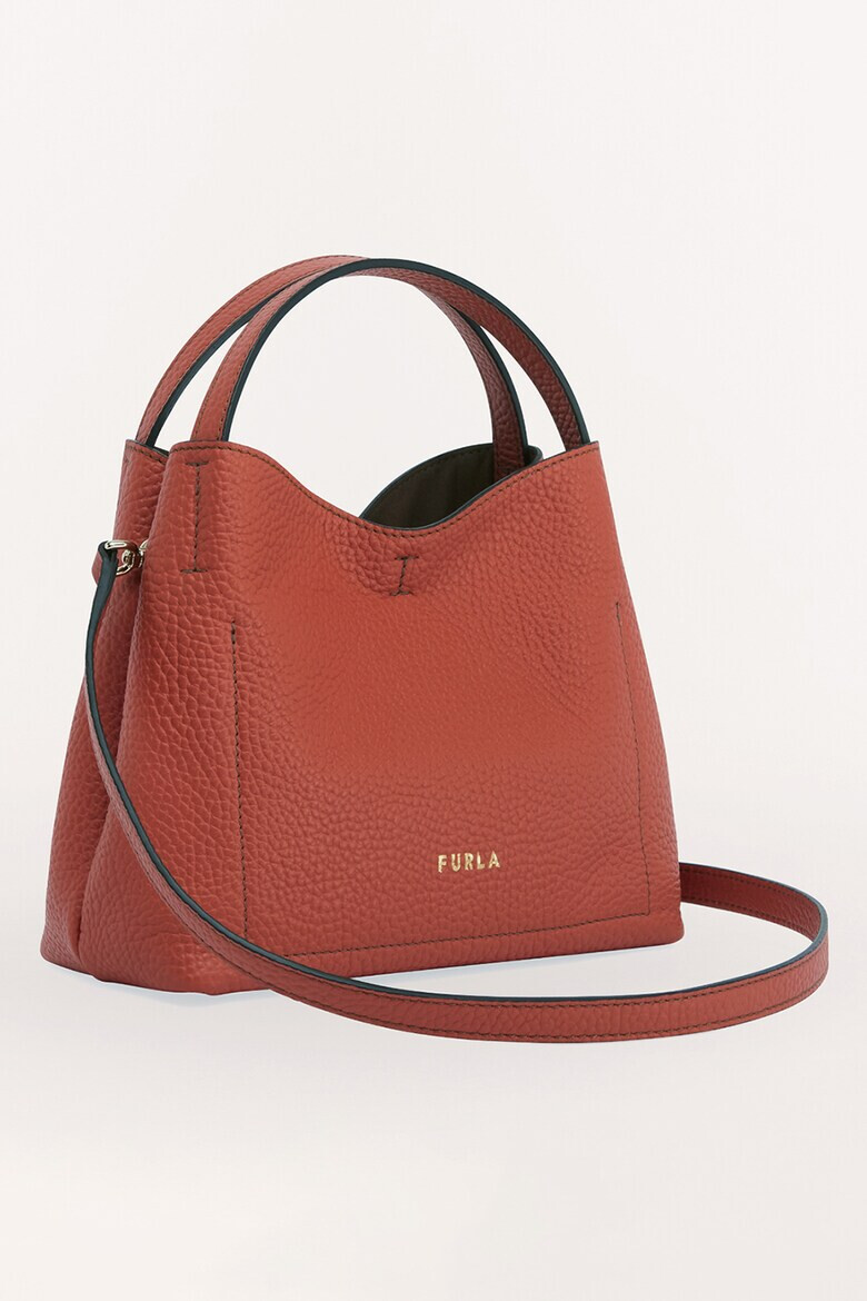 Furla Кожена чанта Primula с релеф - Pepit.bg