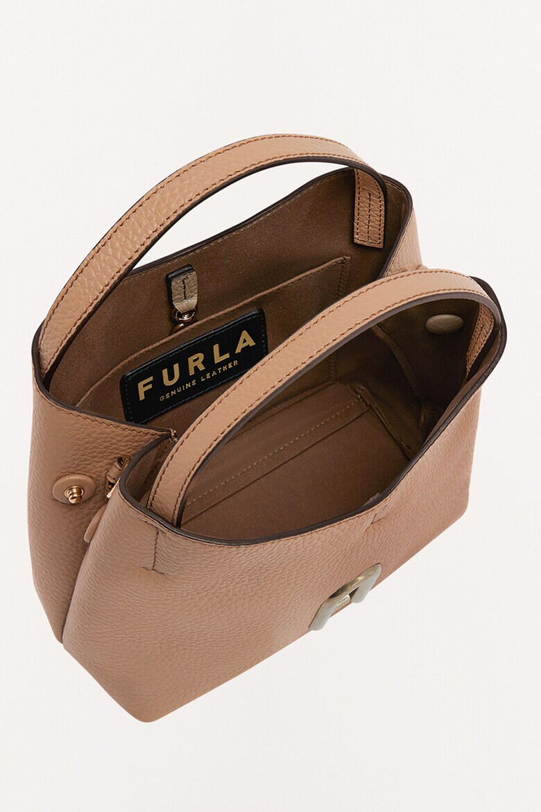 Furla Кожена чанта Primula с релеф - Pepit.bg