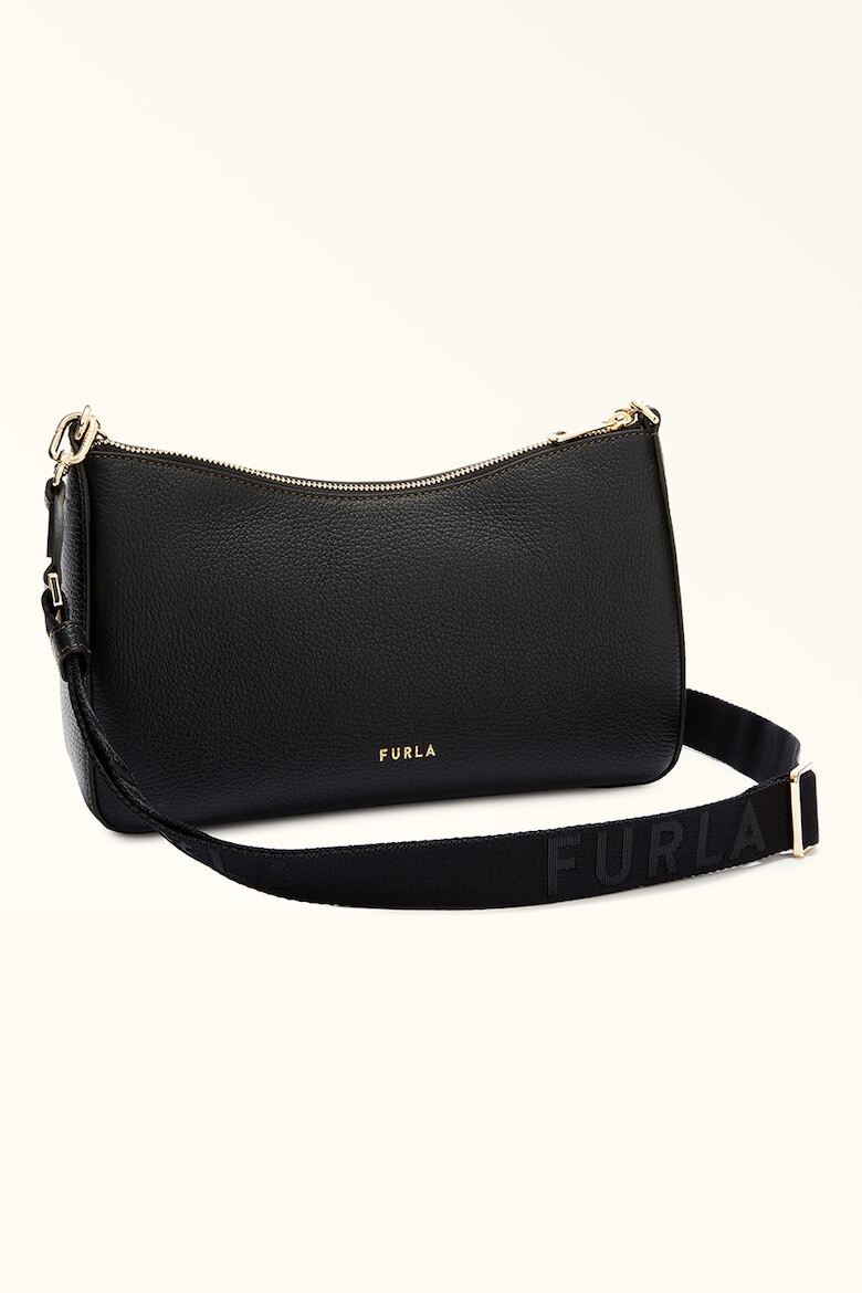 Furla Кожена чанта Primula с текстилна презрамка - Pepit.bg