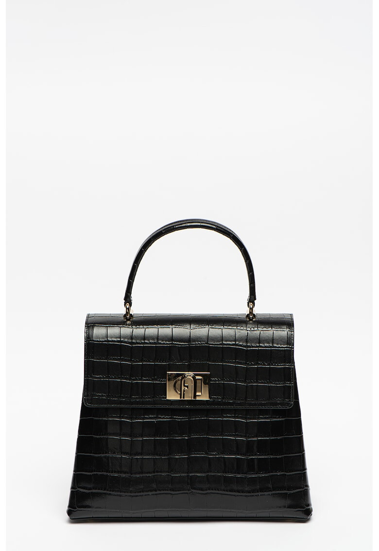 Furla Кожена чанта с шагрен - Pepit.bg