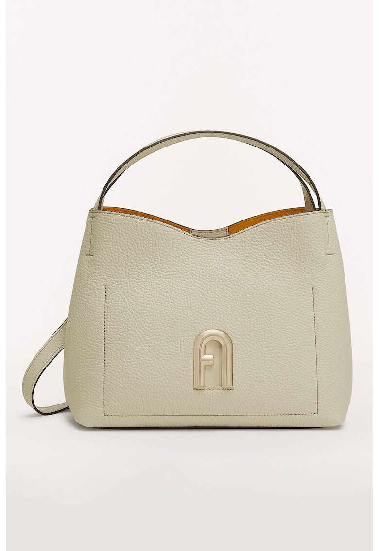 Furla Кожена чанта Primula с метално лого - Pepit.bg