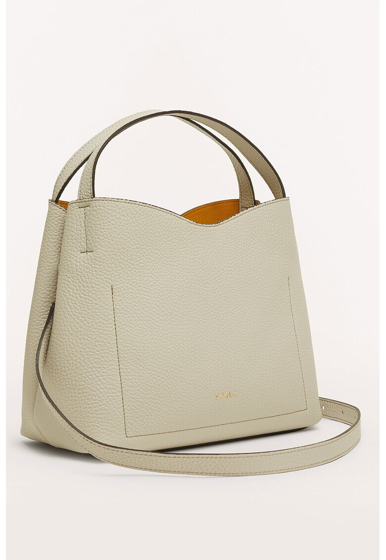Furla Кожена чанта Primula с метално лого - Pepit.bg