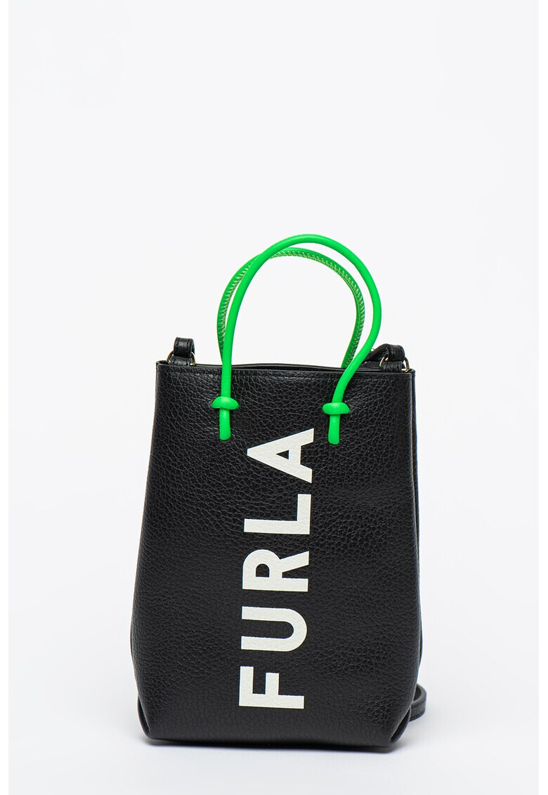 Furla Кожена шопинг чанта Esential с лого - Pepit.bg