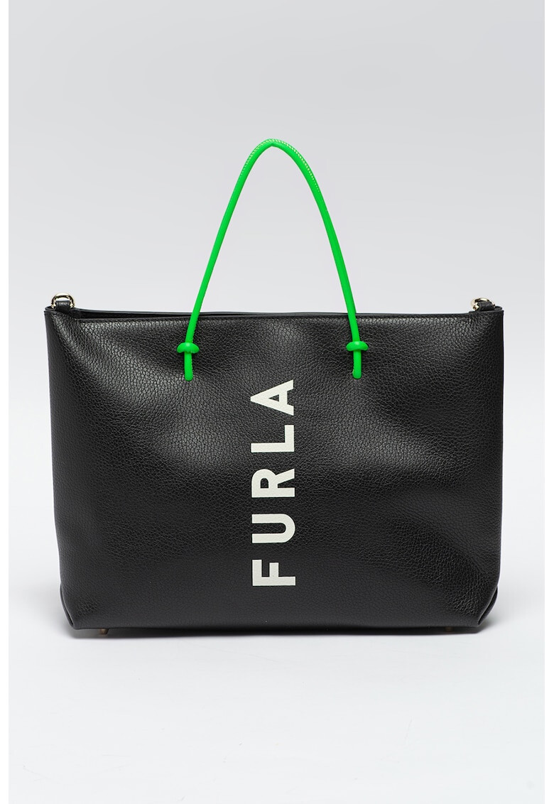 Furla Кожена шопинг чанта Essential с контрастно лого - Pepit.bg