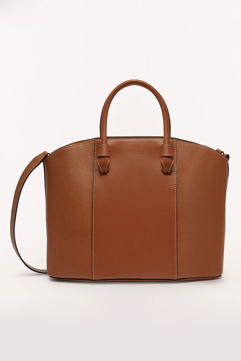 Furla Кожена шопинг чанта Miastella - Pepit.bg