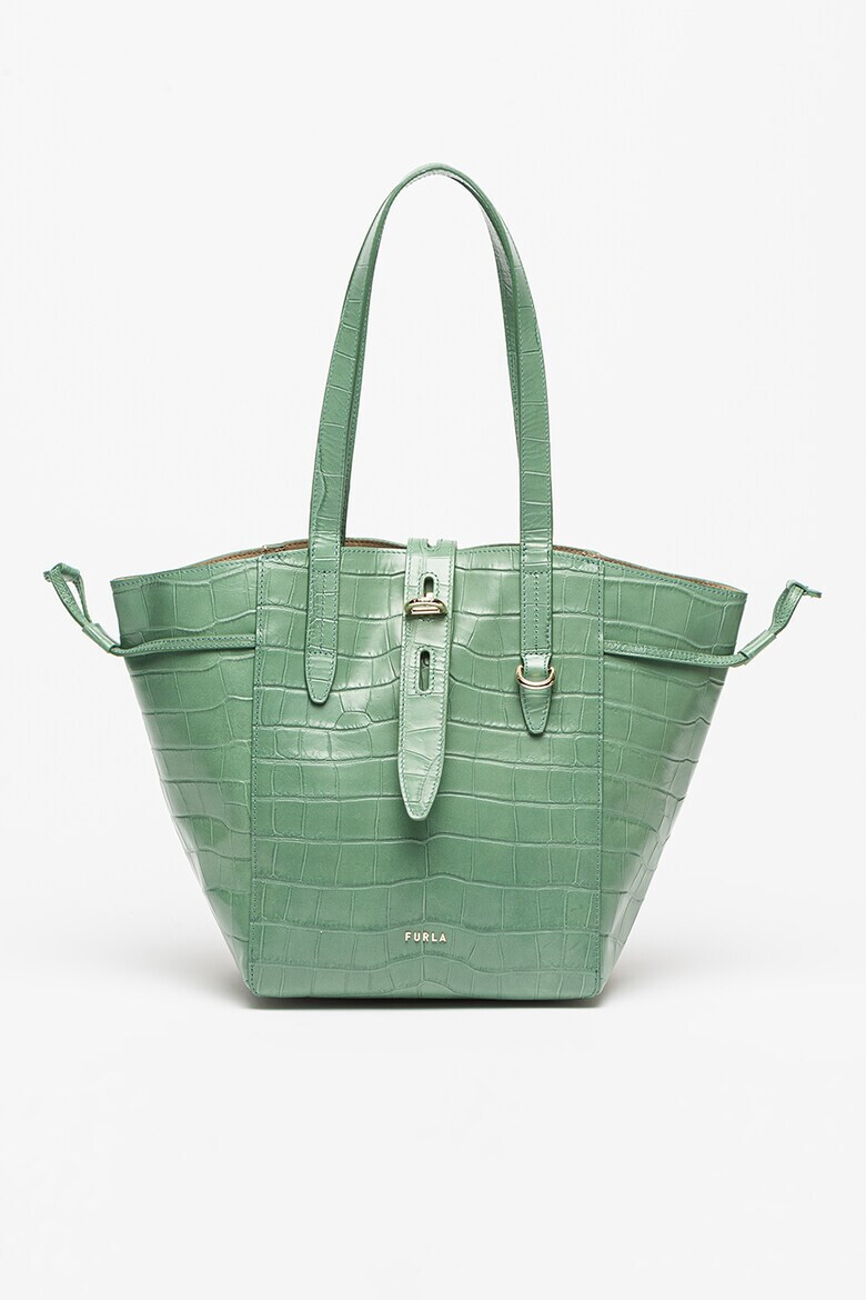 Furla Кожена шопинг чанта Net с шагрен - Pepit.bg