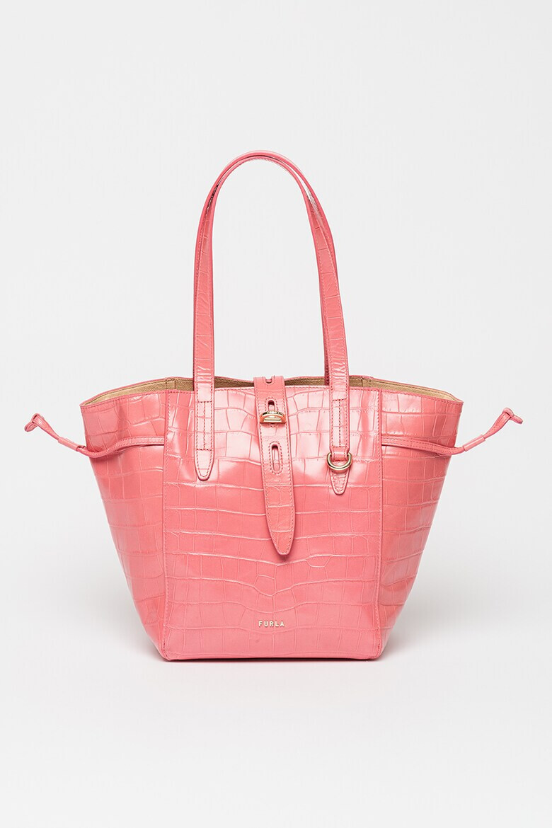 Furla Кожена шопинг чанта Net с шагрен - Pepit.bg
