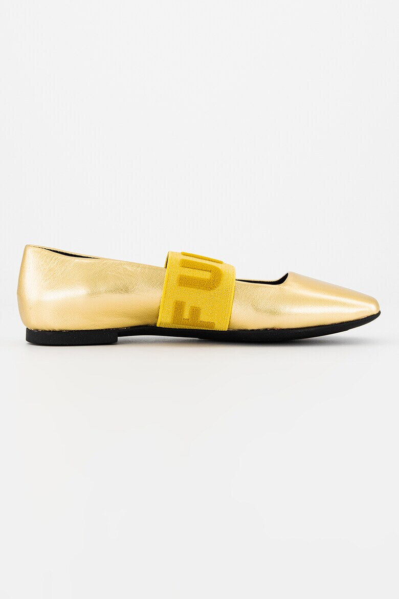 Furla Кожени пантофки с лого - Pepit.bg