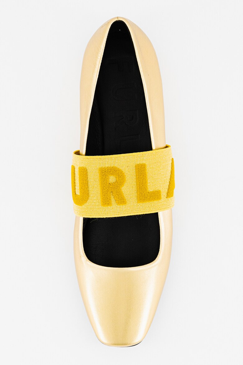 Furla Кожени пантофки с лого - Pepit.bg