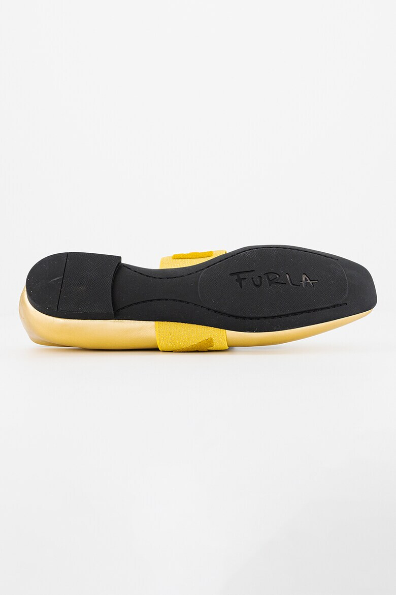 Furla Кожени пантофки с лого - Pepit.bg