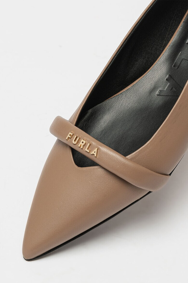Furla Кожени пантофки с остър връх - Pepit.bg