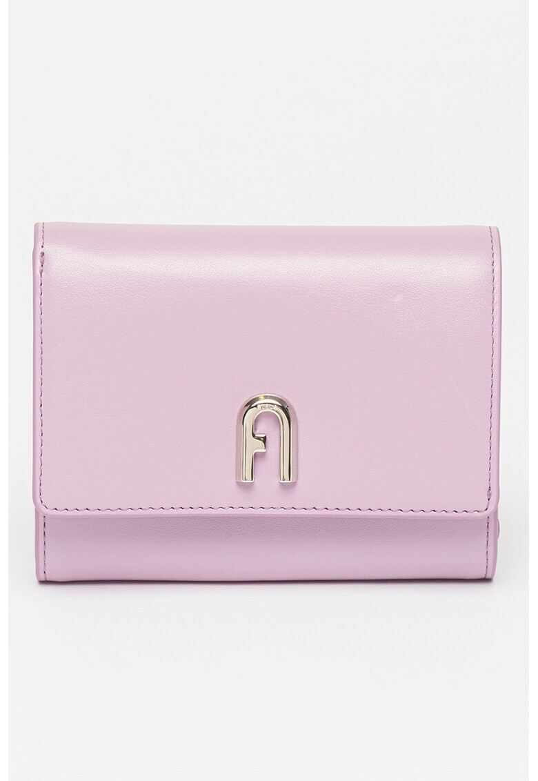 Furla Кожено портмоне Moon Compact с лого - Pepit.bg