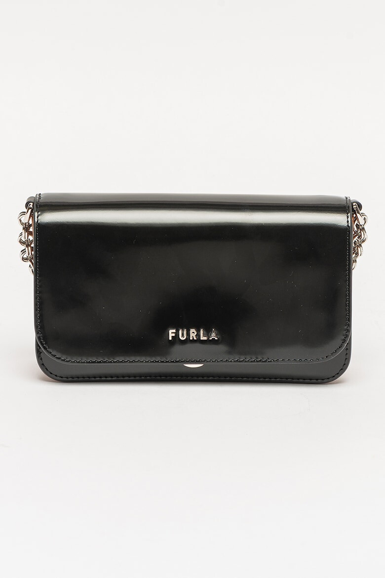 Furla Лъскава кожена чанта през рамо Splendida Mini - Pepit.bg