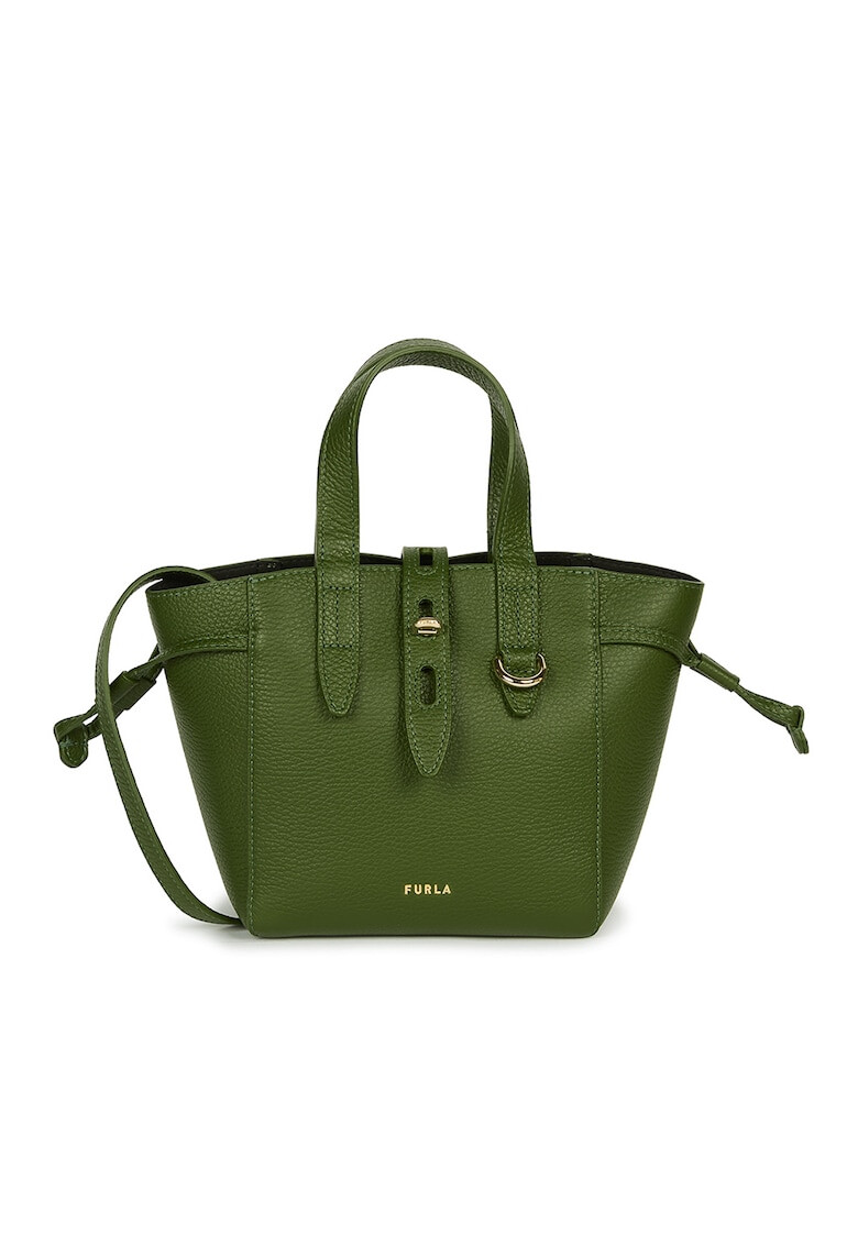 Furla Малка кожена чанта Net с релеф - Pepit.bg