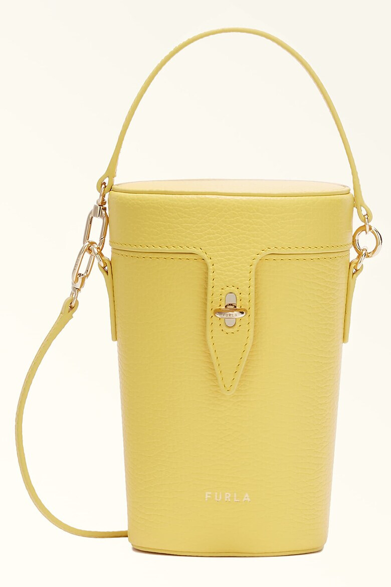 Furla Мини кожена чанта с лого - Pepit.bg