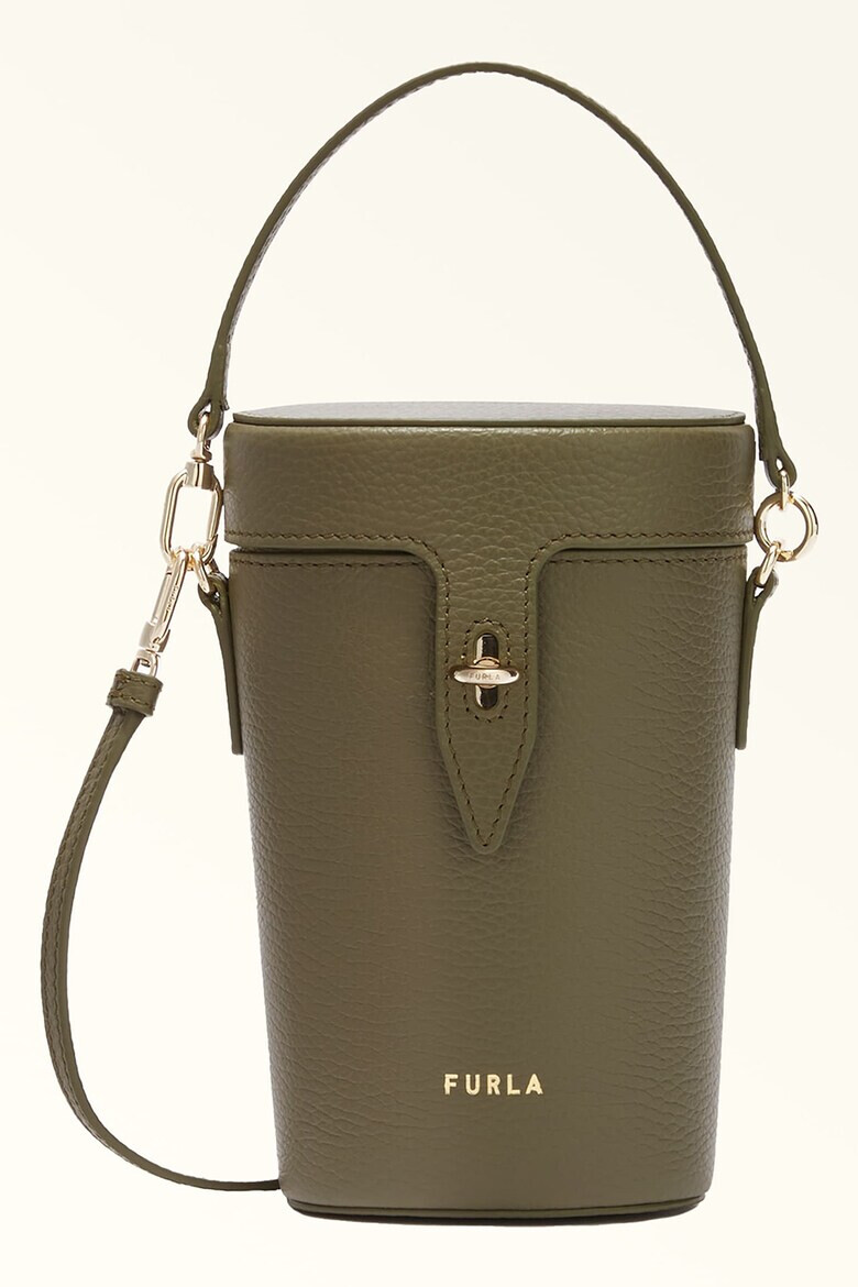 Furla Мини кожена чанта с лого - Pepit.bg
